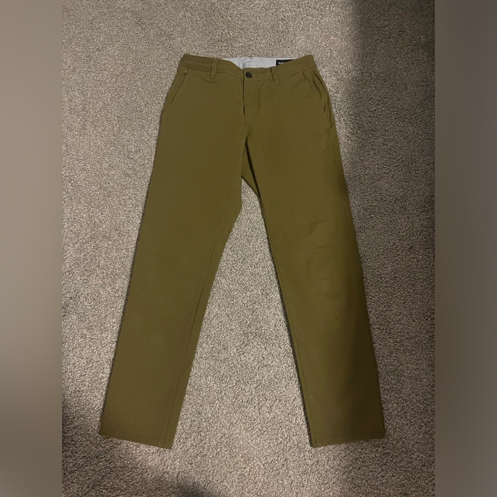 men’s olive green dress bonobo pants w28 l30
